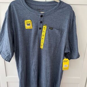 Stanley Men's Heather Blue Short Sleeve Henley